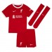 Camiseta Liverpool Ibrahima Konate #5 Primera Equipación Replica 2023-24 para niños mangas cortas (+ Pantalones cortos)